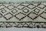 Long Moroccan Beni Ourain Rug – 3 FT X 6.7 FT | Black & White Diamond Pattern Runner