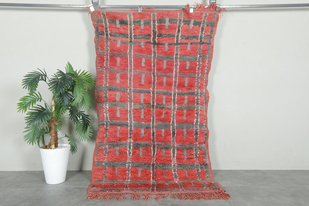 Handmade Moroccan rug 3.7 feet X 6.3 feet