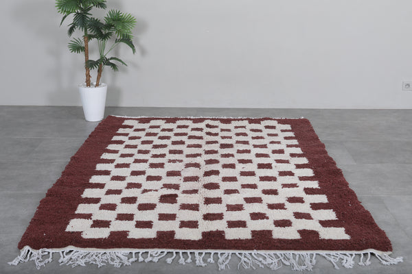 Bold Moroccan handmade berber contemporary rug – 6.1 x 8.6 ft
