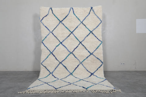 Handmade Moroccan Rug – Custom Blue Geometric Area Rug