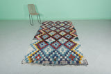 Moroccan Berber Rug - Vibrant Geometric Mosaic Pattern 4.8 X 9.5 Feet