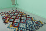 Moroccan Berber Rug - Vibrant Geometric Mosaic Pattern 4.8 X 9.5 Feet