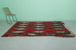 Moroccan Rug - Bold Red Berber Rug with Diamond Design | 4.4 x 8.5 ft
