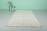 5.2 x 8.4 FT Plush Moroccan Rug – Soft Ivory for Modern Decor