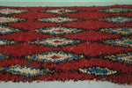 Moroccan Rug - Bold Red Berber Rug with Diamond Design | 4.4 x 8.5 ft