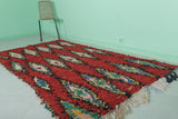 Moroccan Rug - Bold Red Berber Rug with Diamond Design | 4.4 x 8.5 ft