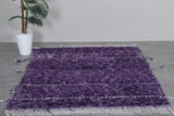 5.1 x 6.4 ft Handmade Moroccan Beni Ourain Rug – Deep Purple Wool