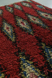 Moroccan Rug - Bold Red Berber Rug with Diamond Design | 4.4 x 8.5 ft