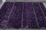 5.1 x 6.4 ft Handmade Moroccan Beni Ourain Rug – Deep Purple Wool