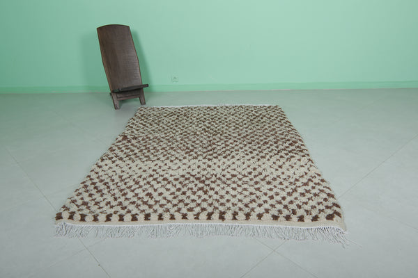 Handmade Moroccan checkered rug – 4.8 x 6.3 ft