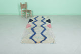 Moroccan Rug - Abstract Wavy Patterned Berber Shag Rug | 2.6 x 6.2 ft