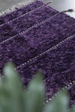 5.1 x 6.4 ft Handmade Moroccan Beni Ourain Rug – Deep Purple Wool