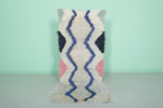 Moroccan Rug - Abstract Wavy Patterned Berber Shag Rug | 2.6 x 6.2 ft
