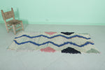 Moroccan Rug - Abstract Wavy Patterned Berber Shag Rug | 2.6 x 6.2 ft
