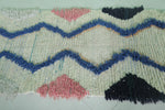 Moroccan Rug - Abstract Wavy Patterned Berber Shag Rug | 2.6 x 6.2 ft