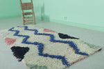 Moroccan Rug - Abstract Wavy Patterned Berber Shag Rug | 2.6 x 6.2 ft