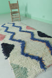 Moroccan Rug - Abstract Wavy Patterned Berber Shag Rug | 2.6 x 6.2 ft