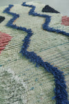 Moroccan Rug - Abstract Wavy Patterned Berber Shag Rug | 2.6 x 6.2 ft