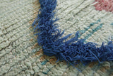 Moroccan Rug - Abstract Wavy Patterned Berber Shag Rug | 2.6 x 6.2 ft