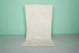 4.4 x 7.8 FT Moroccan Rug – Ivory Rug with Subtle Diamond Pattern