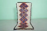 Handwoven Moroccan Rug - Geometric Diamond Pattern 2.3 x 5.1 ft