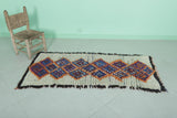 Handwoven Moroccan Rug - Geometric Diamond Pattern 2.3 x 5.1 ft