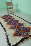 Handwoven Moroccan Rug - Geometric Diamond Pattern 2.3 x 5.1 ft