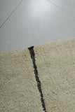 10 FT X 12.1 FT Moroccan Rug – Minimalist Wool with Black Line Pattern