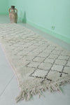 Beni ourain handmade berber Moroccan rug  2.8 FT X 7.5 FT