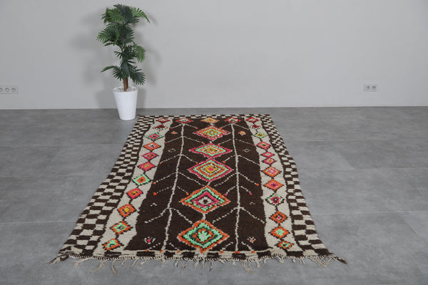 Handmade Moroccan rug - 4.6 FT X 7.8 FT, vibrant geometric pattern