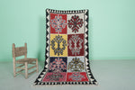 Traditional Moroccan Berber Rug - Colorful Patchwork Tribal Design