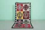 Traditional Moroccan Berber Rug - Colorful Patchwork Tribal Design