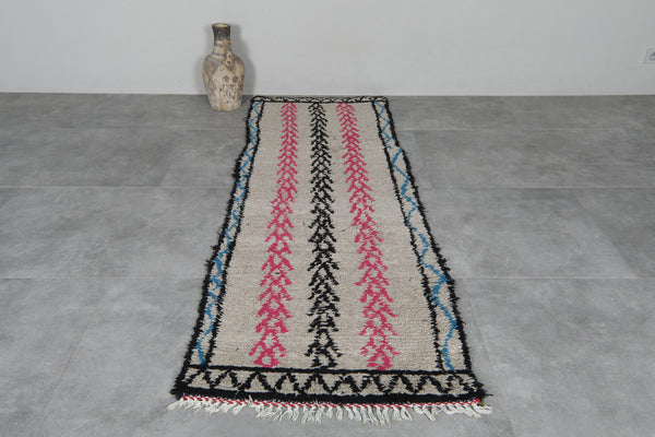 Boho Moroccan rug 2.6 x 6.9 ft - Colorful berber design