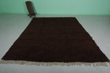 Rich Dark Moroccan Wool Rug 7.8 FT X 10 FT - Luxurious Handmade