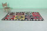 Traditional Moroccan Berber Rug - Colorful Patchwork Tribal Design