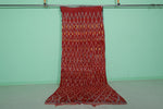 Red moroccan rug 4 FT X 10.2 FT