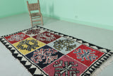 Traditional Moroccan Berber Rug - Colorful Patchwork Tribal Design