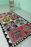 Traditional Moroccan Berber Rug - Colorful Patchwork Tribal Design