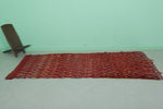 Red moroccan rug 4 FT X 10.2 FT