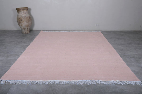 Blush pink handmade Moroccan rug – Modern cozy interior | 7.9 x 9.8 FT