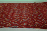 Red moroccan rug 4 FT X 10.2 FT