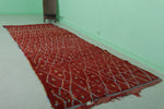 Red moroccan rug 4 FT X 10.2 FT