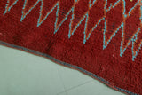 Red moroccan rug 4 FT X 10.2 FT