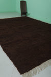 Rich Dark Moroccan Wool Rug 7.8 FT X 10 FT - Luxurious Handmade