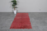 Red Berber Moroccan Hallway Rug - 3.4 FT X 7.4 FT