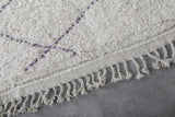 Custom Moroccan Wool Rug - Handmade Rug with Lavender Lines