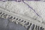 Custom Moroccan Wool Rug - Handmade Rug with Lavender Lines