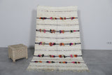 Stunning Flatwoven berber Moroccan rug - 3.8 FT X 6.4 FT