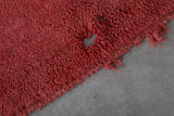 Red Berber Moroccan Hallway Rug - 3.4 FT X 7.4 FT