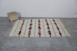 Stunning Flatwoven berber Moroccan rug - 3.8 FT X 6.4 FT